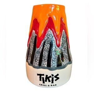 Rare numbered Tiki's Volcano Mug 64 Fluid oz vase cup Mai tai Hawaiian